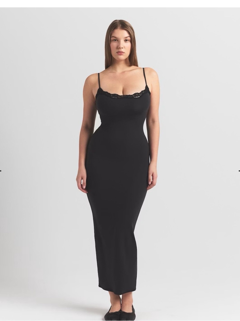 NWT SKIMS Fits Everybody Lace-Trim Bodycon Maxi Dress XL